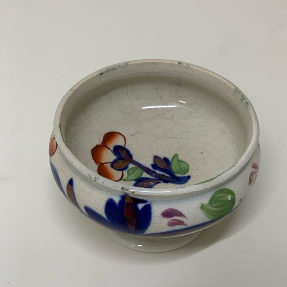 Early 19th Century Gaudy Welsh GRAPE Pattern Miniature Pedestal Sugar Bowl - Picture 7 of 15